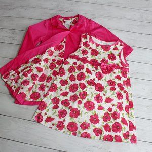 Polkatots Vintage Baby Girl's Jacket Dress Lot Size 24 Months Pink Floral